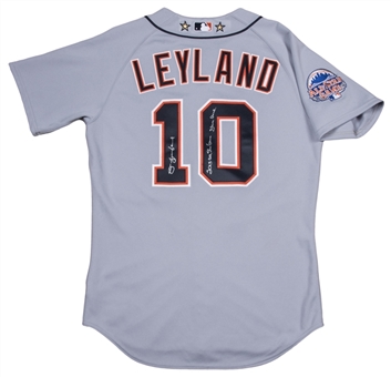 2013 Jim Leyland Game Used, Signed & Inscribed All-Star Game Detroit Tigers Road Jersey With All-Star Patch (Beckett)